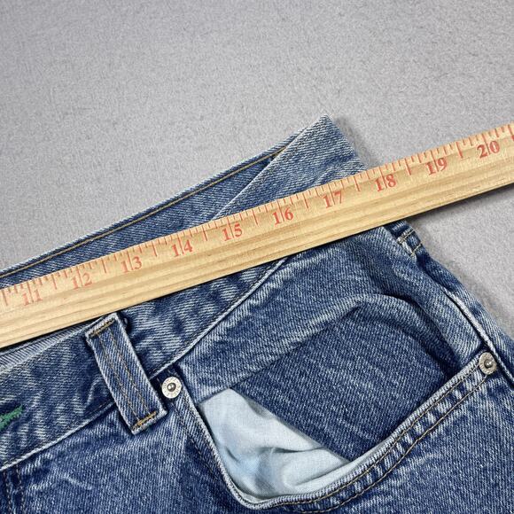 Vintage Tommy Hilfiger Jeans Mens 36x36 Blue Denim Straight Leg Flag Patch - Picture 6 of 12